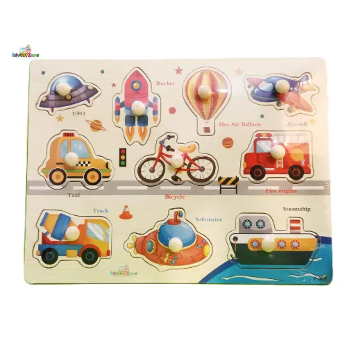 Picture of Matching Puzzle Wooden Pin Board - Vehicle Y-005