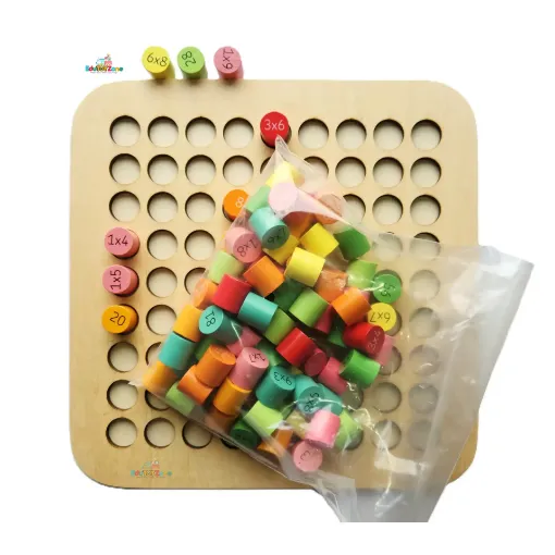 Picture of Wooden Multiplication Table - Round