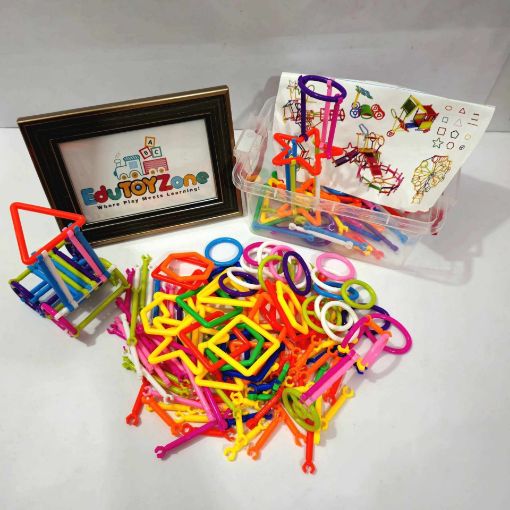 Picture of Building Shapes Puzzle Blocks HUALONG TOYS With Box