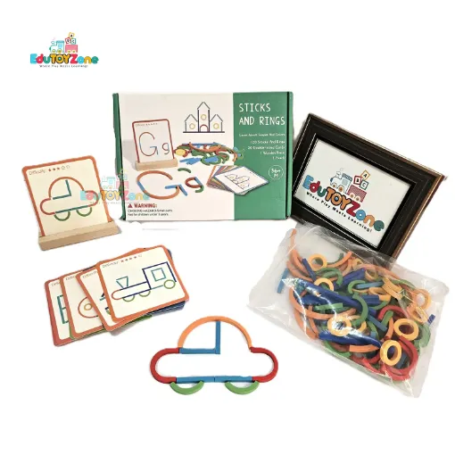 Picture of Wooden Sticks and Rings Shape Builder
