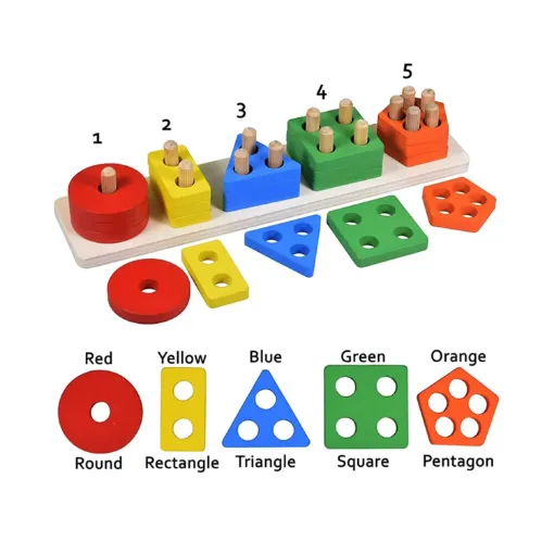 Picture of Shape Sorting and Stacking Puzzle Big