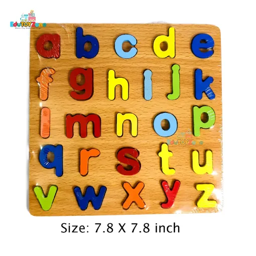 Picture of Wooden Alphabet Puzzle Lower Case Small (abcd)