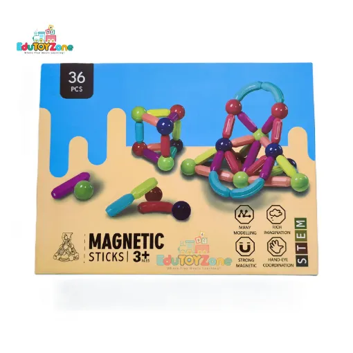 Picture of Magnetic Construction STEM Set 36 Pieces