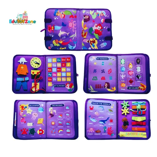 Picture of Busy Book - Purple - 8 Pages