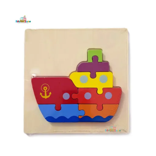 Picture of Wooden 3D Colorful Puzzle - Ship