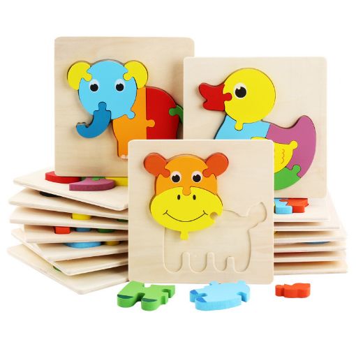 Picture of Wooden 3D Colorful Puzzle - All