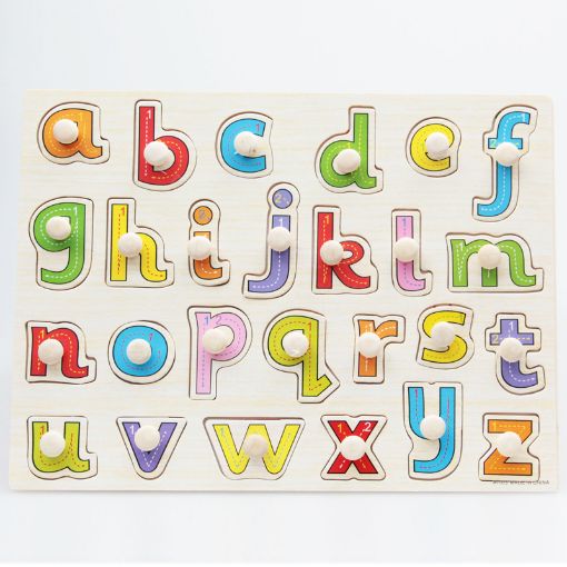 Picture of Alphabet Puzzle Lower Case With Wooden Pin (abcd)