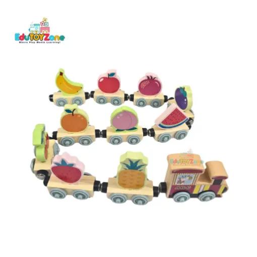 Picture of Magnetic Wooden Train With Fruits