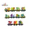 Picture of Magnetic Wooden Train With Dinasour  and Number