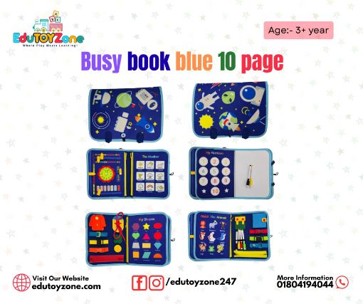 Picture of Busy Book - Blue - 10 Pages