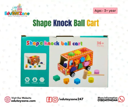Picture of Shape Knock Ball Cart with Hammer - Bus Shape