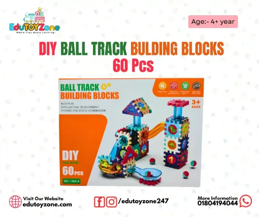 Picture of DIY Ball Track Building Blocks - 60 Pcs