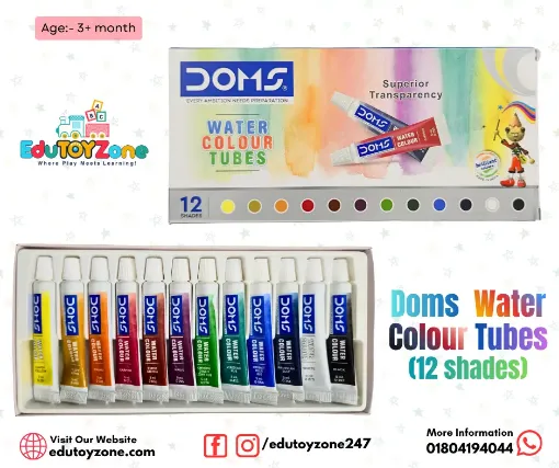 Picture of DOMS 12 Shades Water  Colour Tubes