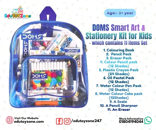 Picture of DOMS Smart Art & Stationery Kit for Kids – 11 Items Set
