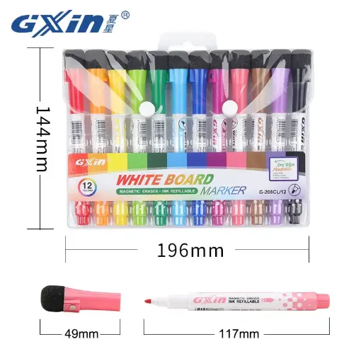 Picture of Magnetic Whiteboard Marker - 12 Color