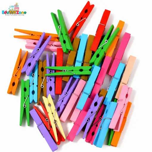 Picture of Wooden Multicolor Clips  (14 Pcs)