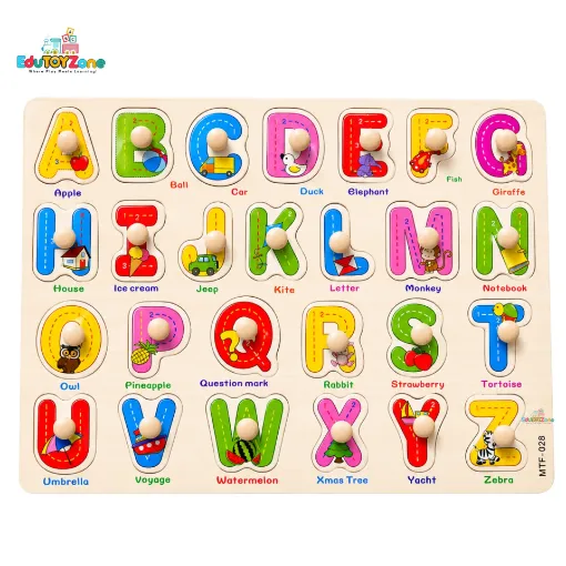 Picture of ABCD English Alphabet Puzzle Board With Pin MTF- 028