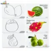 Picture of Bangla English written Fruits  Flash Card