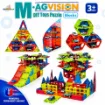 Magnetic Tiles Building Set for Kids creative DIY magnetic tile structures including car garages, towers and ramps