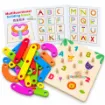 Picture of Wooden Changeable Building Blocks – Letters, Numbers & Shapes