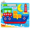 Picture of Colorful Jigsaw Puzzle with White Board